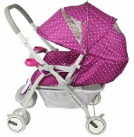 Прогулочная коляска Sweet baby Dots Plum 212D