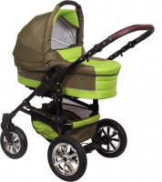 Универсальная коляска Happych Max lux 24 3 в 1 Brown green