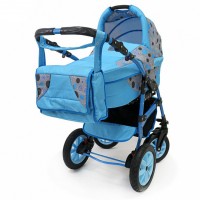 Универсальная коляска Teddy Platinum PKLO-F (3 в 1) Blue