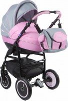 Универсальная коляска Adamex Champion Alu 2 в 1 4M Grey pink