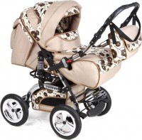 Коляска-трансформер Slaro Kiddo 09 Brown beige print