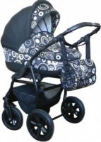 Универсальная коляска Tutis Willi Way 61 2 в 1 Blue ornament beige