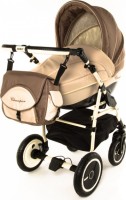 Универсальная коляска Adamex Champion Alu 30M Dark beige light beige