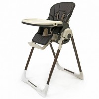 Высокий стул для кормления Рант Crystal PU leater Коричневый
