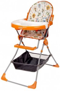 Высокий стул для кормления Selby 252 Совы Orange