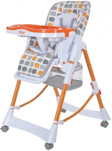 Высокий стул для кормления Pituso Nino LHB-009 Diamonds Orange Gray