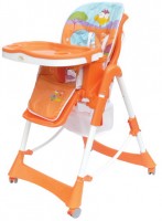 Высокий стул для кормления Liko Baby LB HC21 Orange ostrich