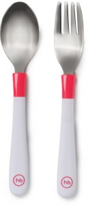 Набор для кормления Happy baby Spoon Fork Baby Cutlery Set Red