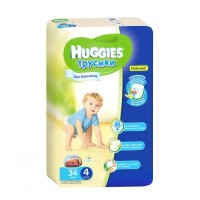 Одноразовые трусики-подгузники Huggies Jumbo 4 для мальчиков 34шт