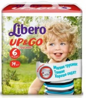 Одноразовые трусики-подгузники Libero UP&GO лардж 13-20кг 14шт 2682