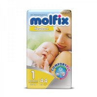 Одноразовые подгузники Molfix Newborn 2-5 кг 44 шт