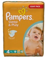 Одноразовые подгузники Pampers Sleep and Play Maxi 7-14 кг 86 шт