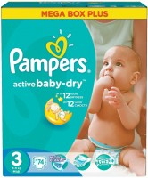 Одноразовые подгузники Pampers Active Baby-Dry midi 4-9 кг 174 шт