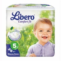 Одноразовые подгузники Libero EcoTech Comfort Fit 10-16кг 36шт