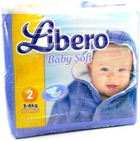 Одноразовые подгузники Libero Baby Soft Mini 3-6 кг 90 шт 168587