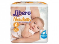 Одноразовые подгузники Libero Baby Soft 2 Mini 3-6кг 26шт
