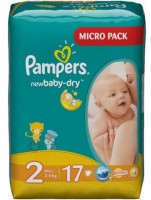 Одноразовые подгузники Pampers New Baby-Dry Mini 3-6 кг 17 шт