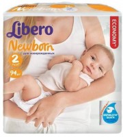 Одноразовые подгузники Libero Newborn Mini 3-6 кг 94 шт