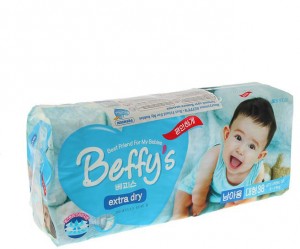 Одноразовые подгузники SsangYong Beffy's extra dry L для мальчиков