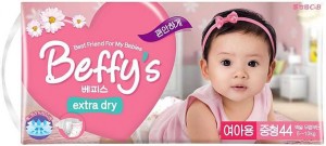 Одноразовые подгузники SsangYong Beffy's extra dry M для девочек