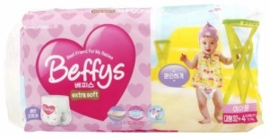 Одноразовые трусики-подгузники SsangYong Beffy's extra soft L 10-14 кг 36 шт для девочек