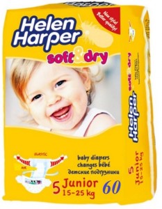 Одноразовые подгузники Helen Harper Babydiaper Soft and Dry junior 15-25 кг 60 шт
