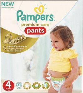 Одноразовые трусики-подгузники Pampers Premium care pants 9-14 кг 44 шт