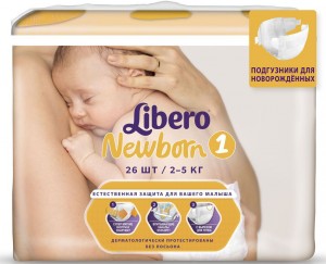 Одноразовые подгузники Libero Newborn 2—5 кг 24 шт