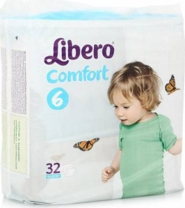 Одноразовые подгузники Libero Comfort 6 Extra Large 12-22 32 шт