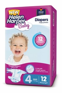 Одноразовые подгузники Helen Harper Baby Maxi 7-14 кг 12 шт