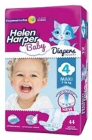 Одноразовые подгузники Helen Harper Baby maxi 7-18 кг 44 шт