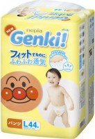 Одноразовые трусики-подгузники Nepia Genki L 9-14 kg 44