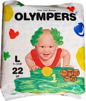 Одноразовые подгузники Olympers L  9-14 кг