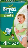 Одноразовые трусики-подгузники Pampers Active boy Maxi 9-14 кг 52 шт 255420