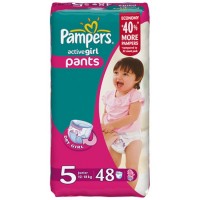 Одноразовые трусики-подгузники Pampers Active girl Junior 12-18 кг 48 шт 255666