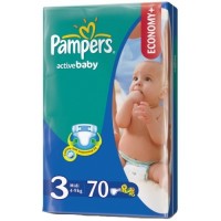 Одноразовые подгузники Pampers Active baby Midi 4-9 кг 70 шт 160809