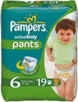 Одноразовые трусики-подгузники Pampers Active boy Extra Large 16+ кг 19 шт