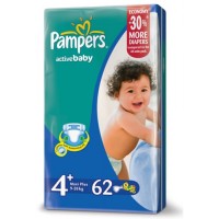 Одноразовые подгузники Pampers Active baby Maxi Plus 9-16 кг 62 шт