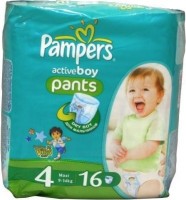 Одноразовые трусики-подгузники Pampers Active boy Maxi 9-14 кг 16 шт