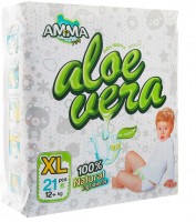 Одноразовые подгузники AMMA Aloe vera 12+ 21 шт