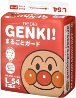 Одноразовые подгузники Nepia Genki L 9-14 kg 54