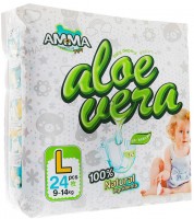 Одноразовые подгузники AMMA Aloe vera 9-14 кг 24 шт