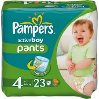 Одноразовые трусики-подгузники Pampers Active boy Maxi 9-14 кг 23 шт 255307