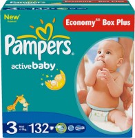 Одноразовые подгузники Pampers Active baby Midi 4-9 кг 132 шт