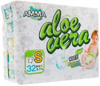 Одноразовые подгузники AMMA Aloe vera 3-7 кг 32 шт