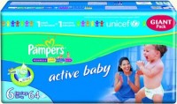 Одноразовые подгузники Pampers Active baby Extra Large 16+ кг 64 шт