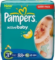 Одноразовые подгузники Pampers Active baby Midi Plus 5-10 кг 88 шт