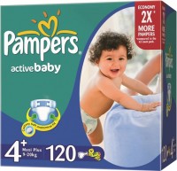 Одноразовые подгузники Pampers Active baby Maxi Plus 9-20 кг 120 шт