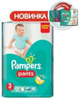 Одноразовые трусики-подгузники Pampers Pants Midi Джамбо 6-11 кг 60 шт