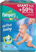 Одноразовые подгузники Pampers Active baby Maxi 7-14 кг 82 шт